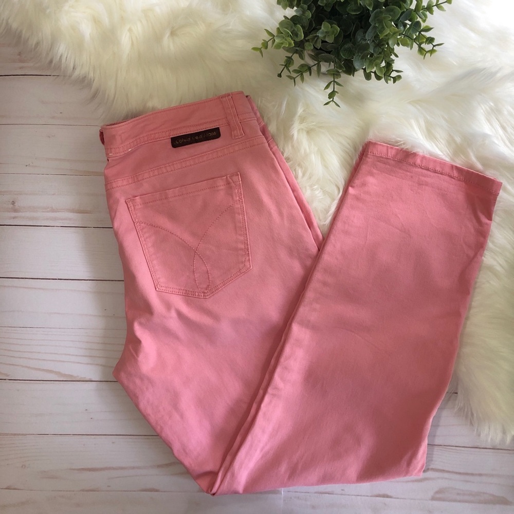Calvin Klein Pink Jeans Skinny Crop